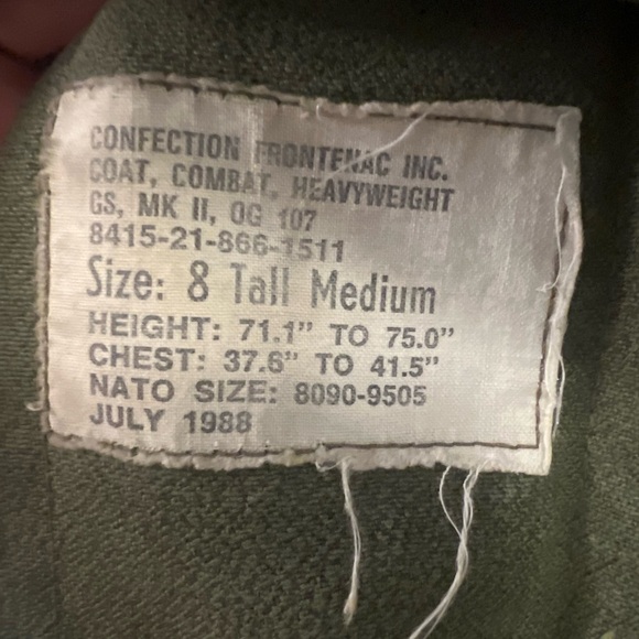 Olive Green Military Field Jacket - Picture 5 of 5